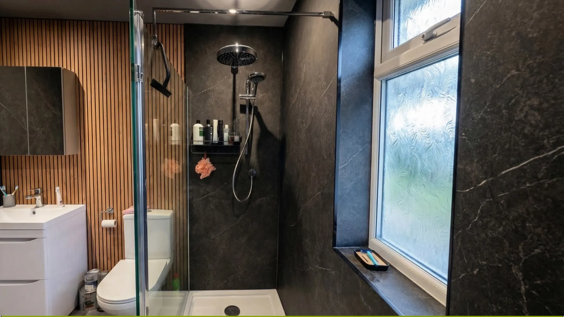 Completed modern bathroom transformation in Hethersett, Norwich