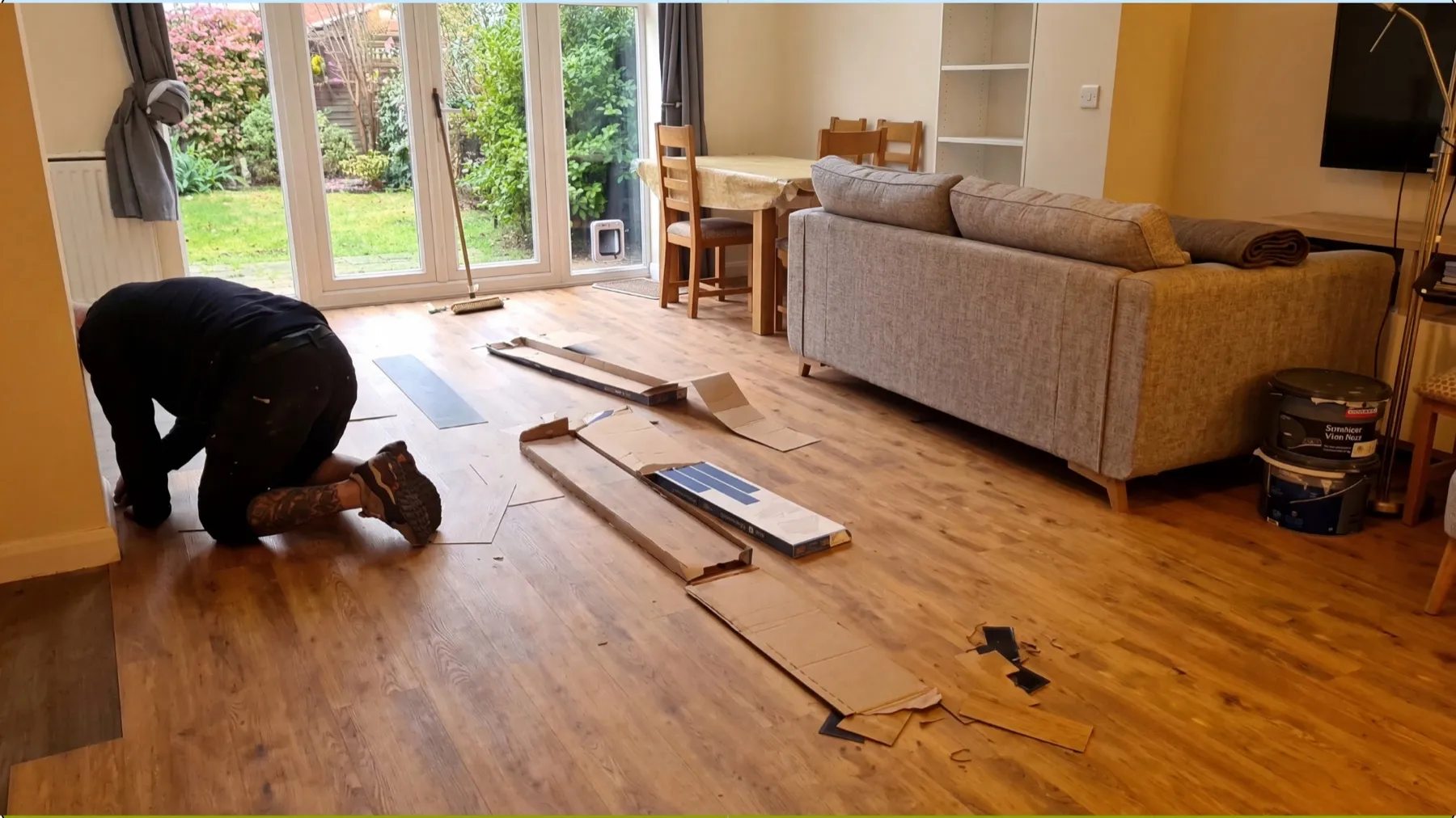 Completed open-plan LVT flooring installation in Cringleford, Norwich