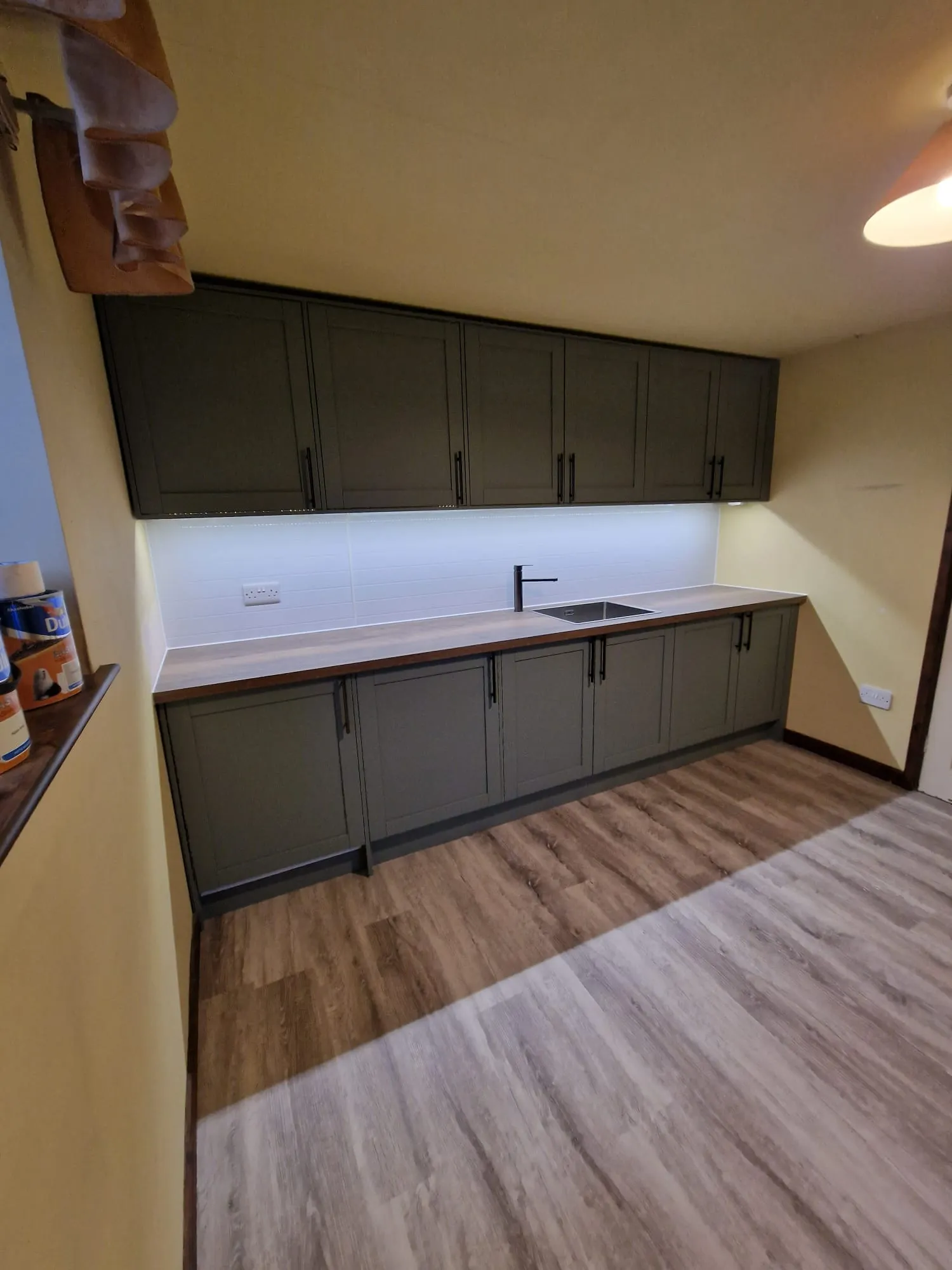 Inside an LVT flooring installation by Refined Interior Finishes in Norwich
