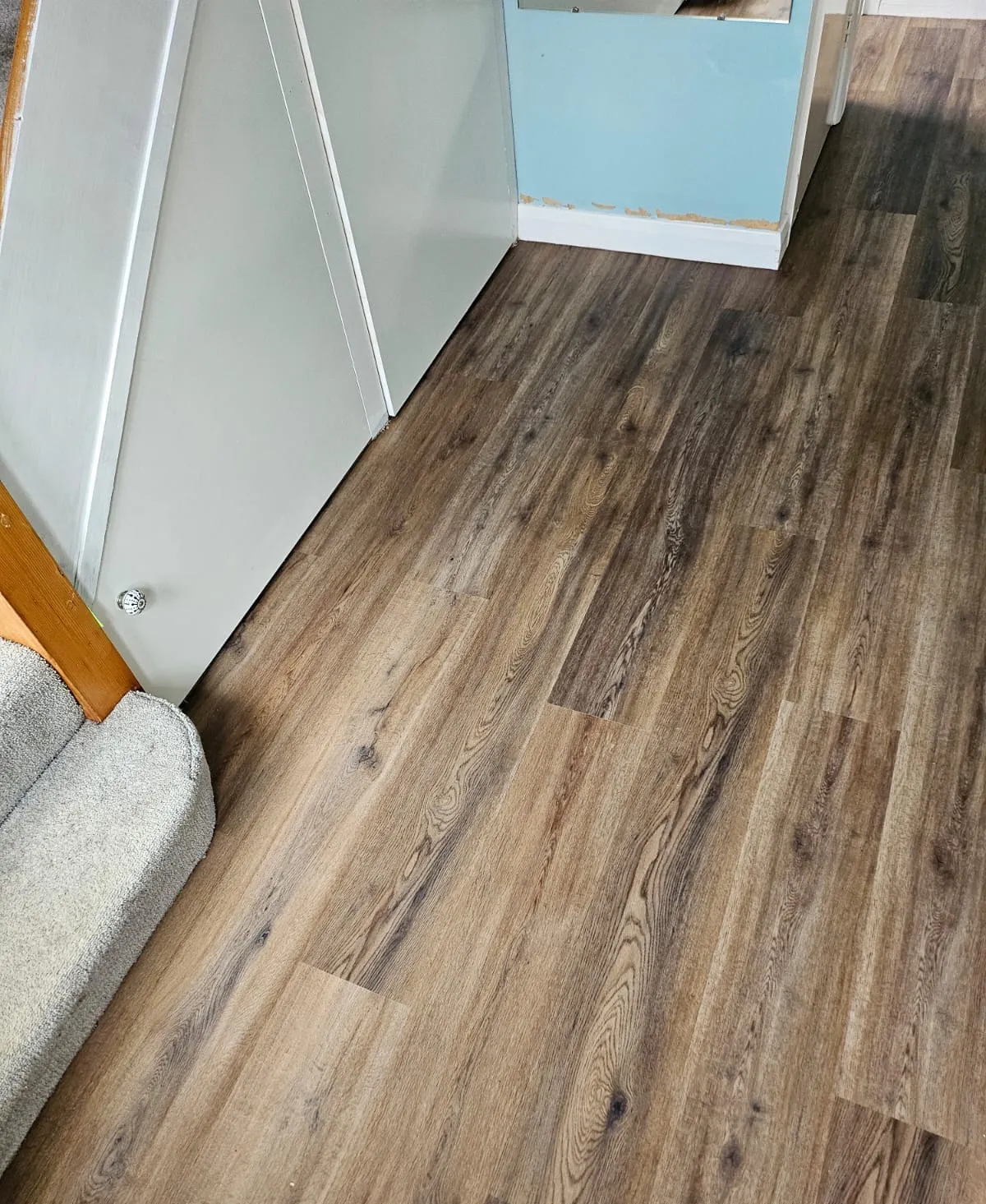 Refined Interior Finishes LVT flooring installation in Norwich