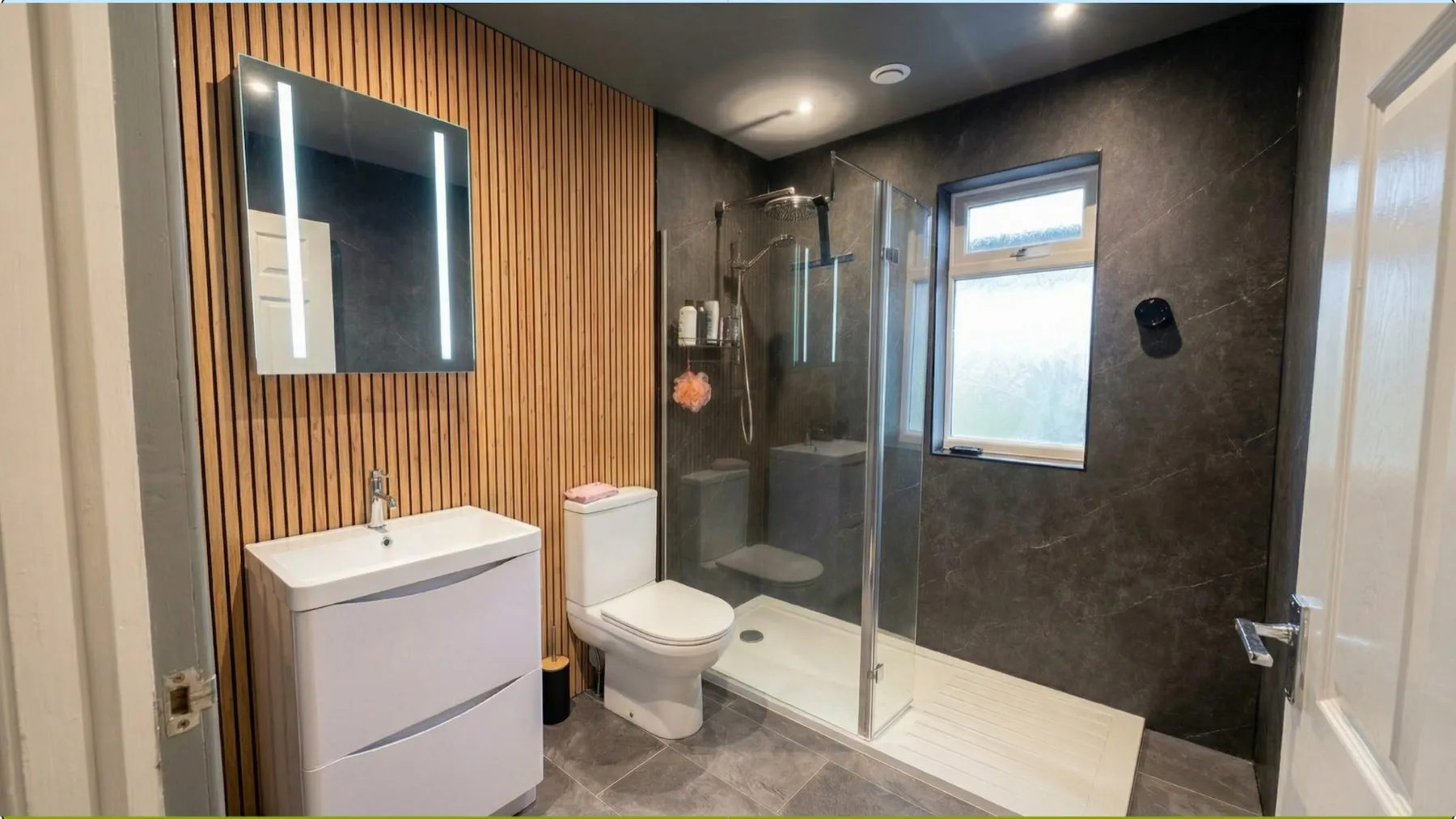 Modern bathroom renovation by Refined Interior Finishes in Norwich